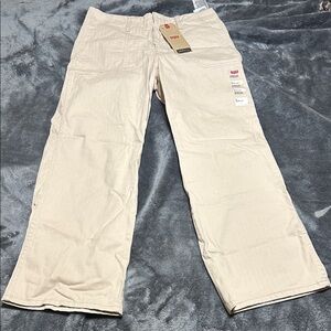 Levi's Light Beige surplus straight jeans size 8 nwt